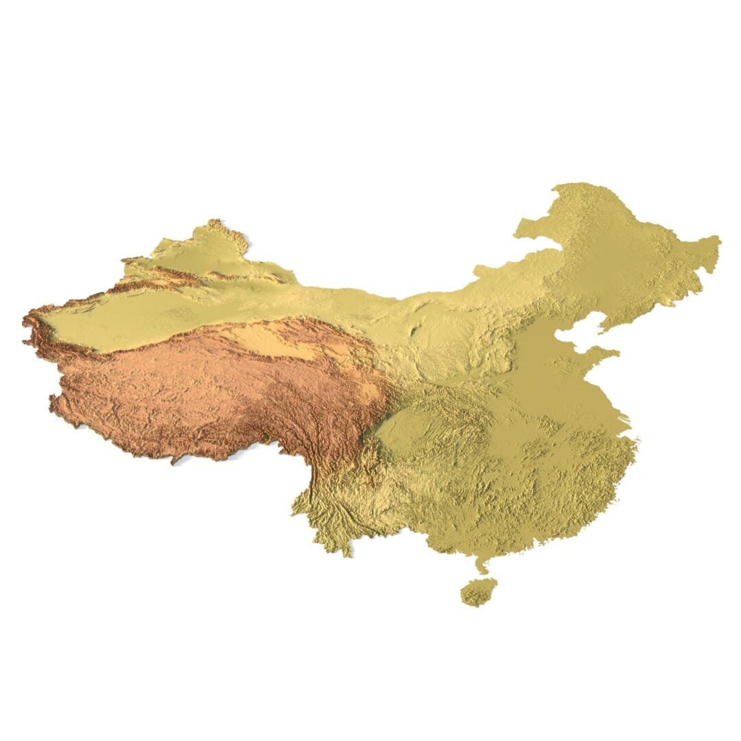 China terrain 3D Print model | Download 3D Models and 3D Maps