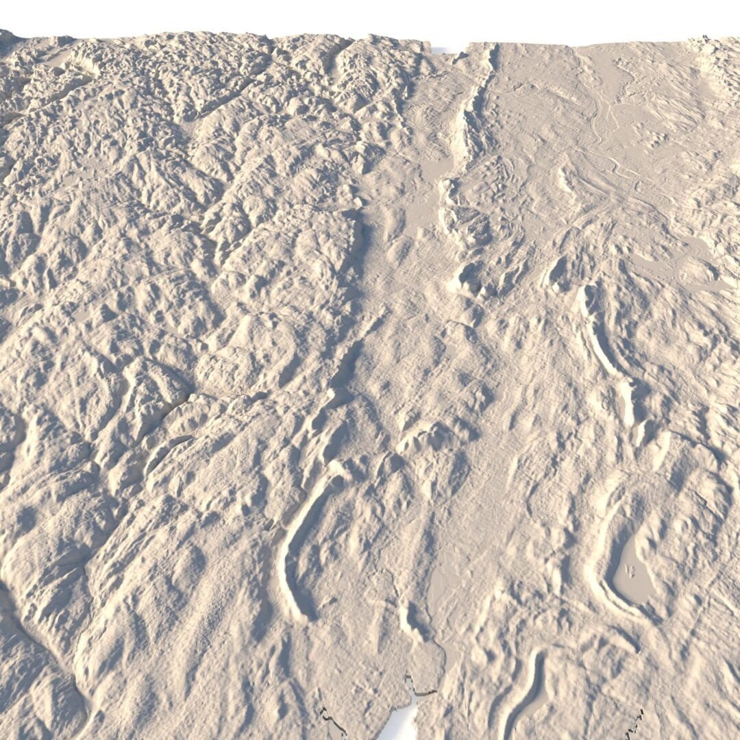 State of Connecticut terrain 3D Print model | 3D Models and 3D Maps