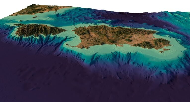 Corsica and Sardinia stl files for 3d printing