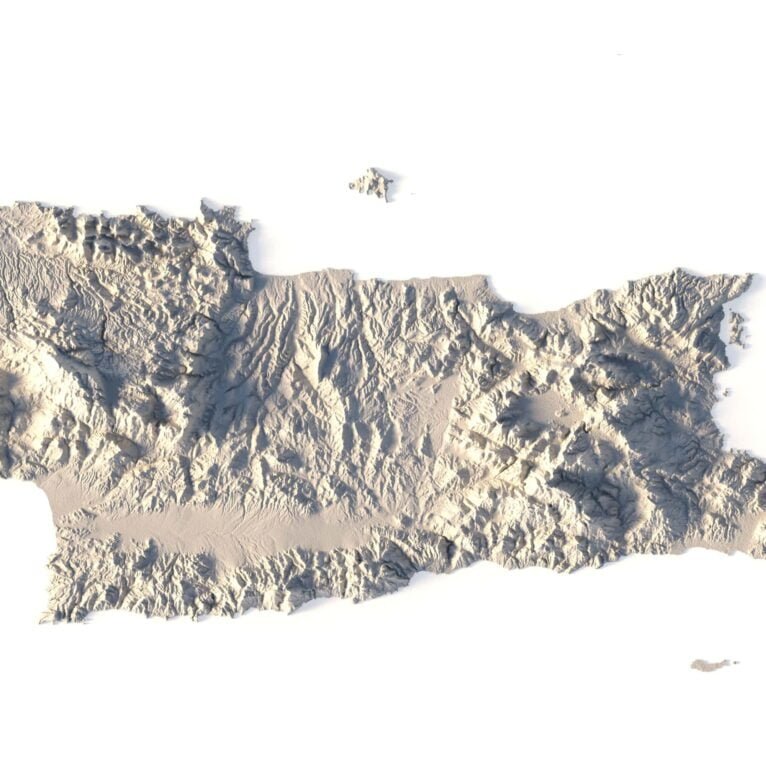 Crete 3D map