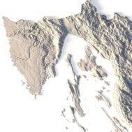 Croatia 3D map