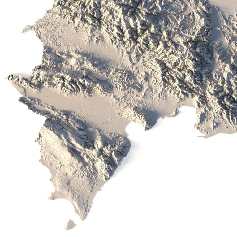 Dominican Republic 3D map