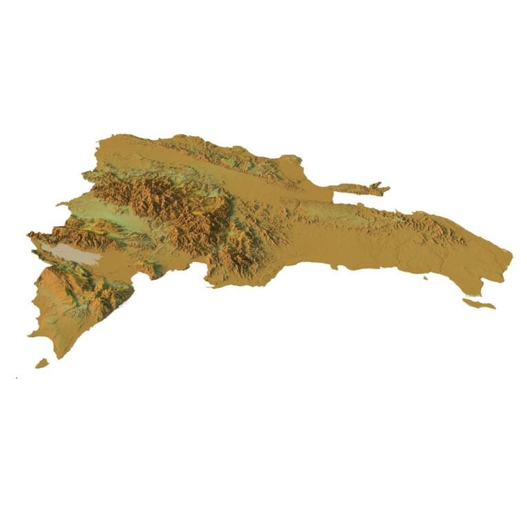 Dominican Republic relief map