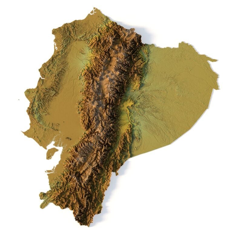 Ecuador 3D map
