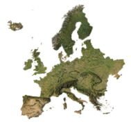 Europe terrain 3D model