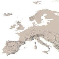 Europe relief map