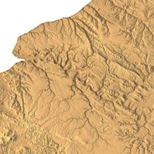 3d relief map of France