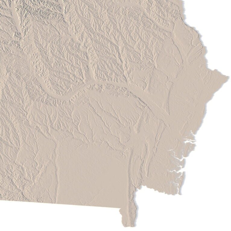 State of Georgia 3D map