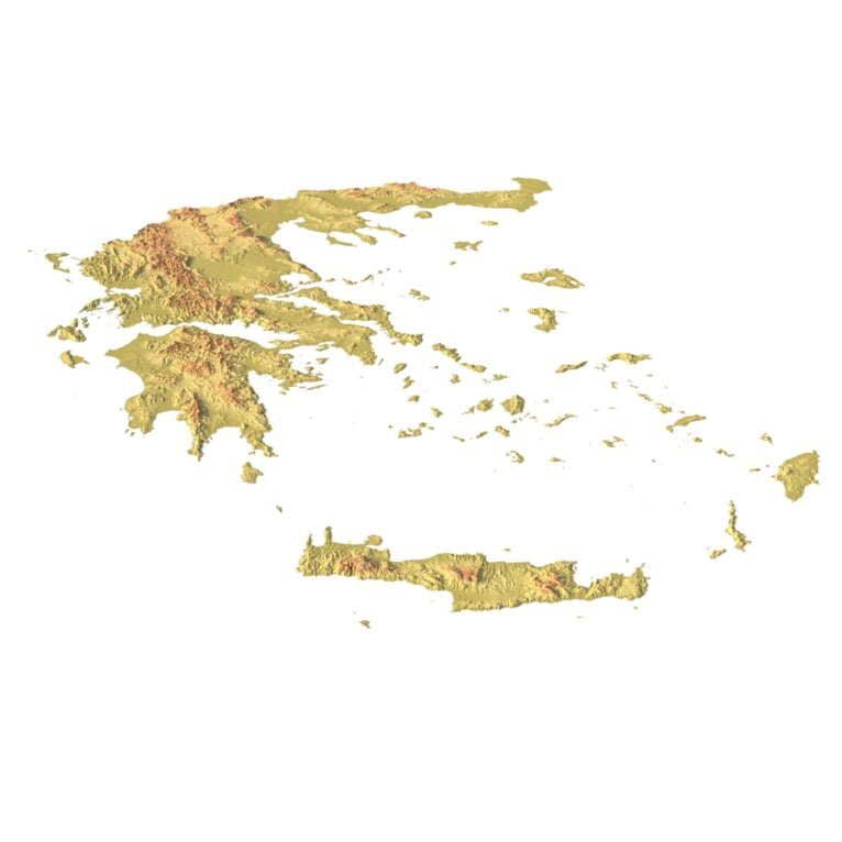 Greece relief map