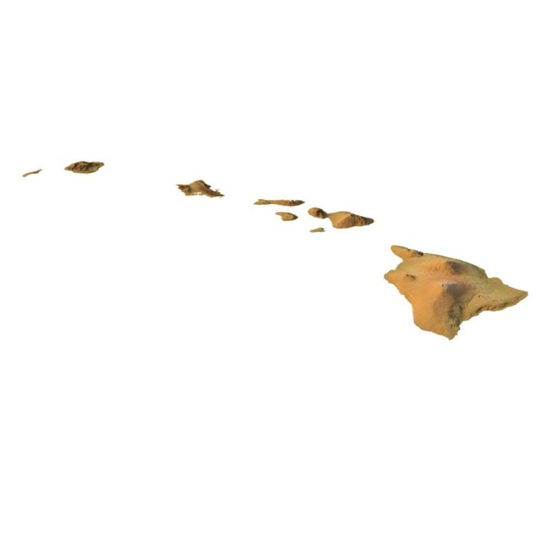 State of Hawaii relief map