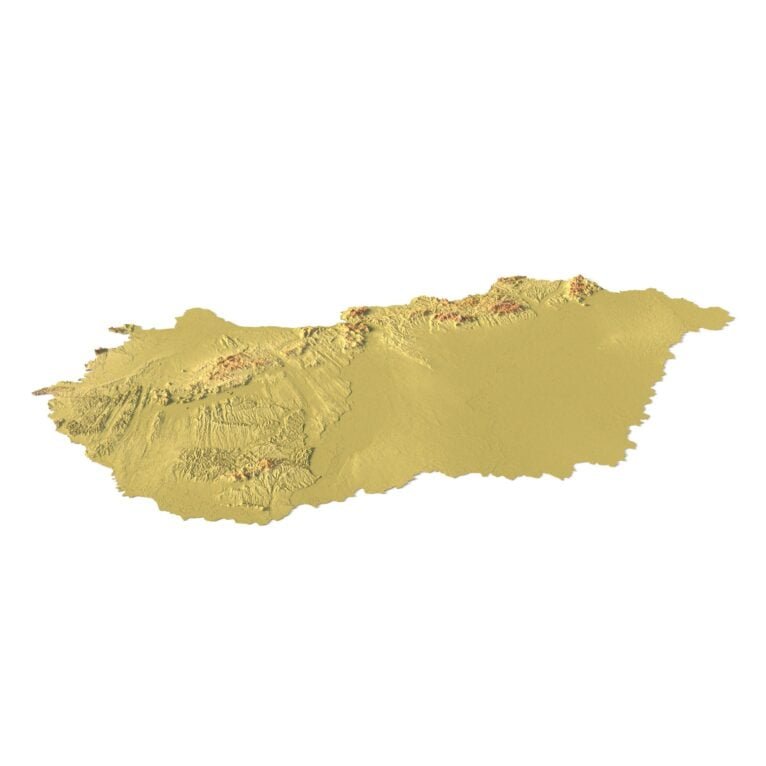 Hungary relief map