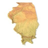 State of Illinois relief map