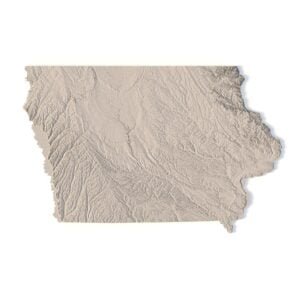 State of Iowa relief map