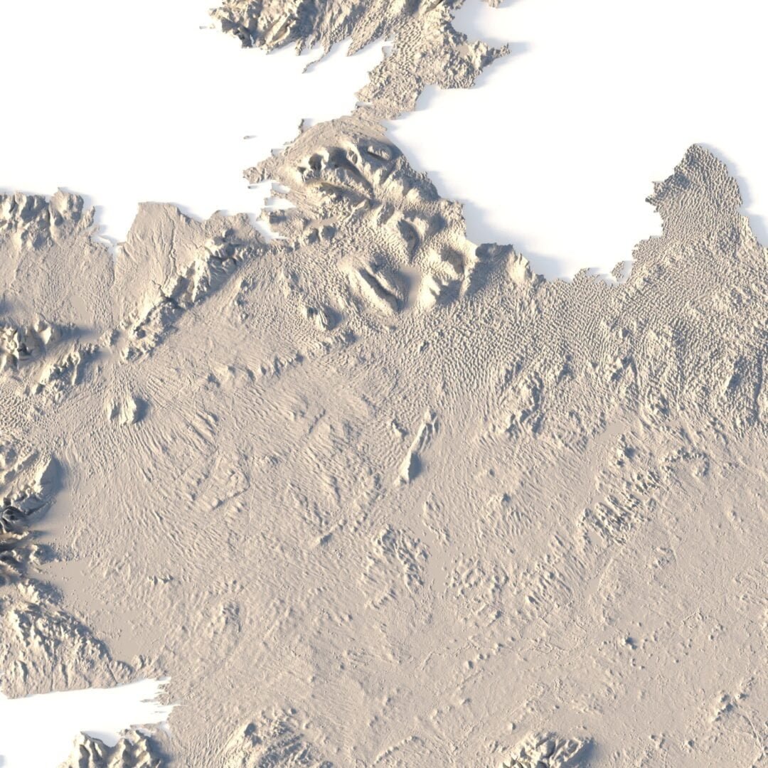 Ireland terrain 3D Print model 3D Models and 3D Maps