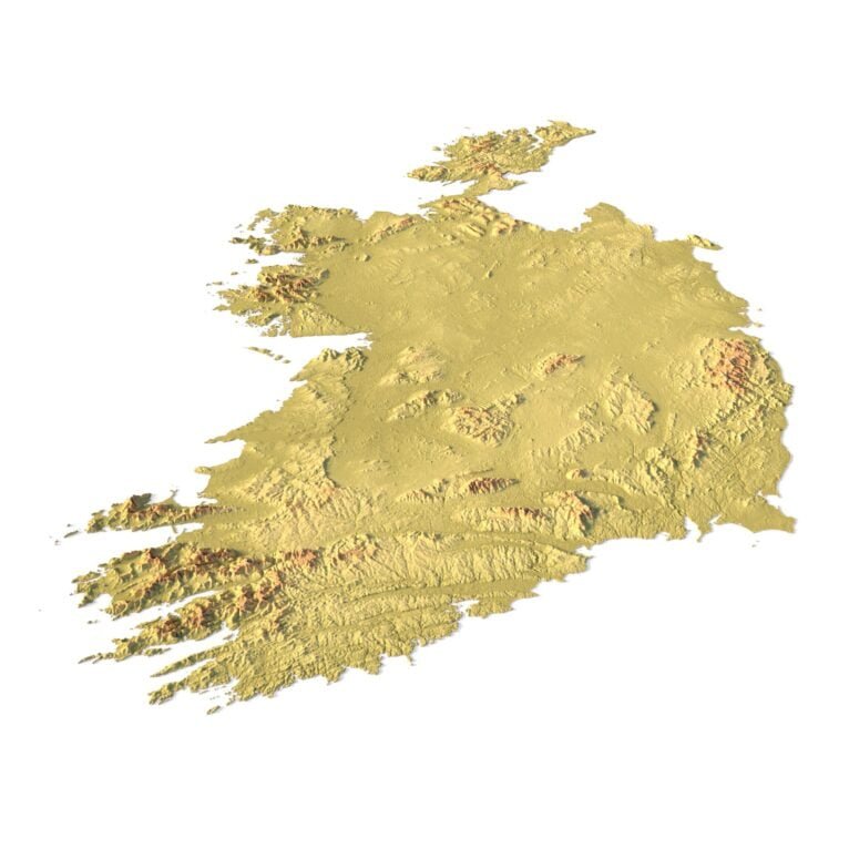 Ireland relief map
