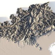 Italy 3D map
