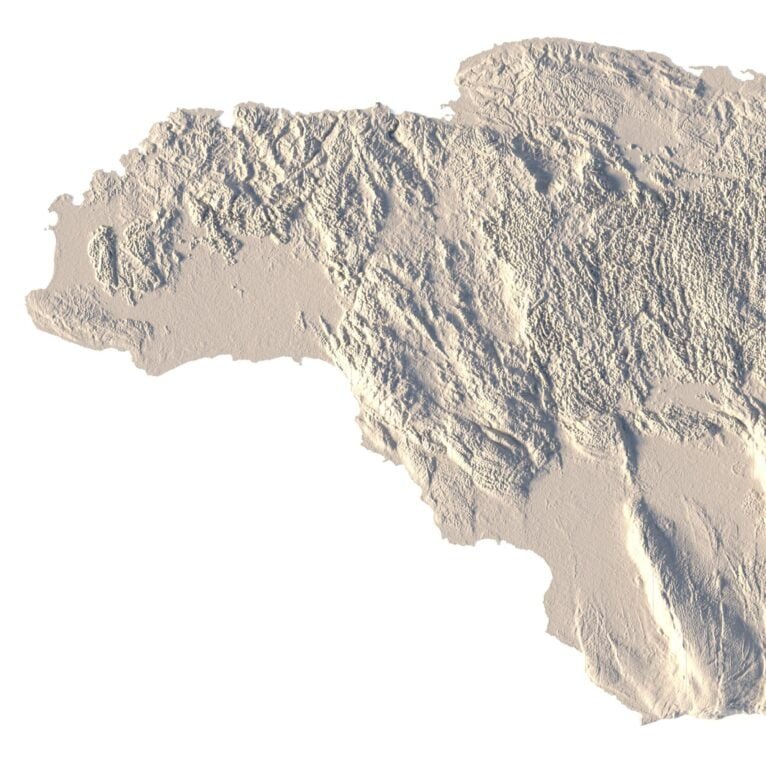 Jamaica 3D map