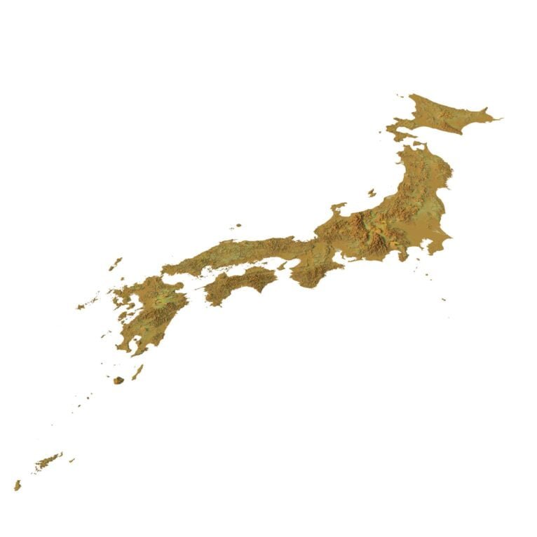 Japan relief map