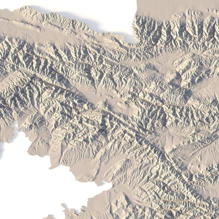 Kyrgyzstan 3D map