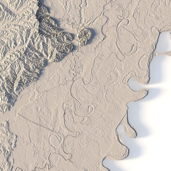 State of Louisiana terrain 3D Print model | 3D Models and 3D Maps