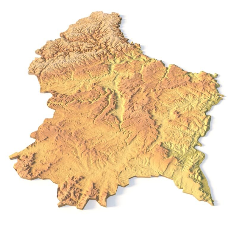 Luxembourg relief map