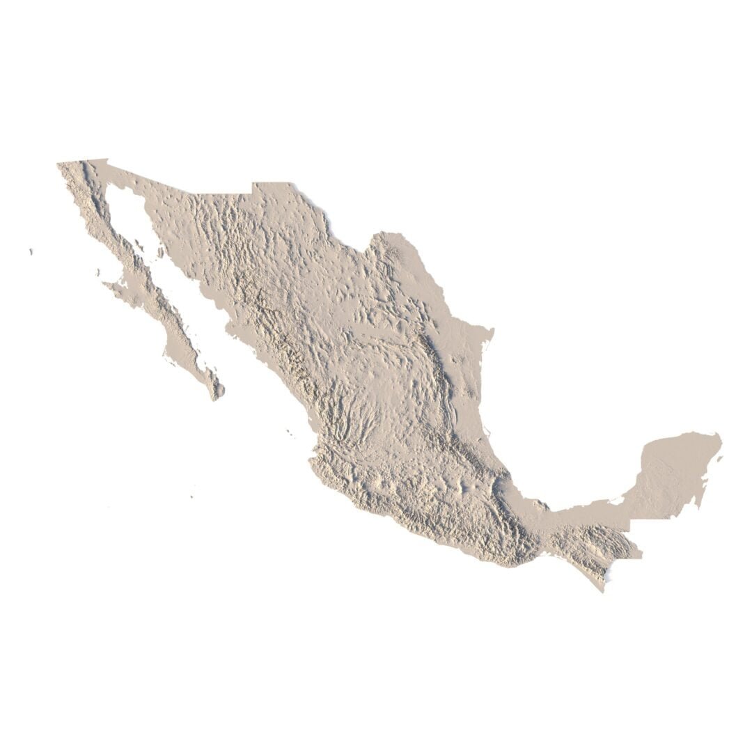 Mexico terrain 3D Print model | 3D Models and 3D Maps