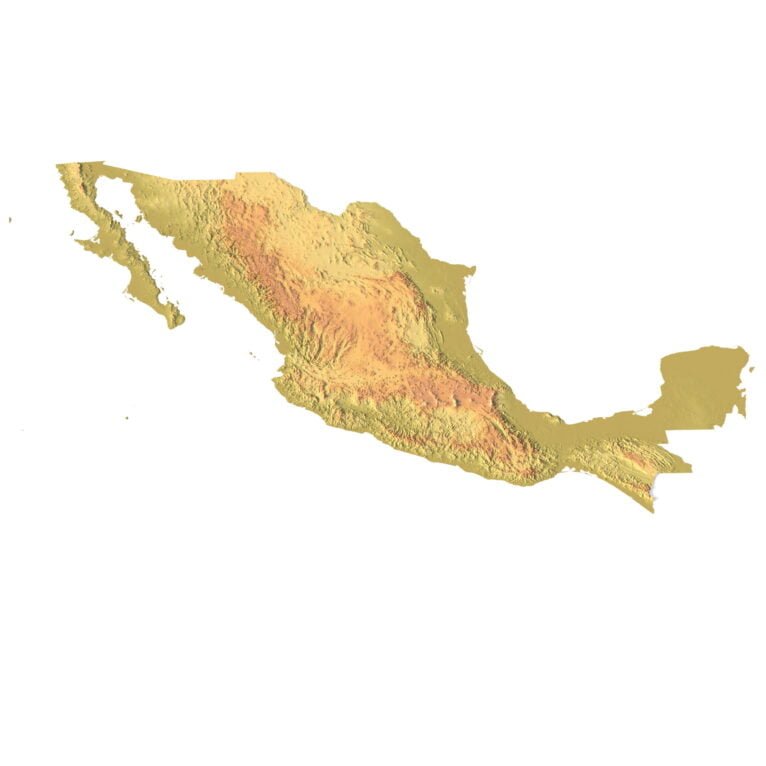 Mexico relief map
