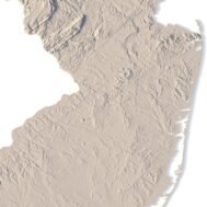 State of New Jersey 3D map