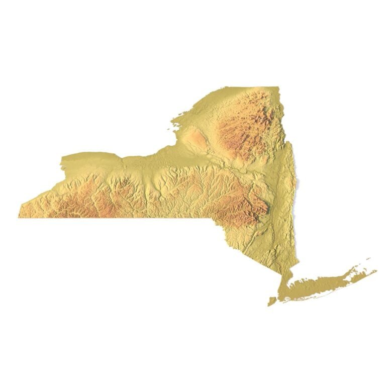 State of New York relief map