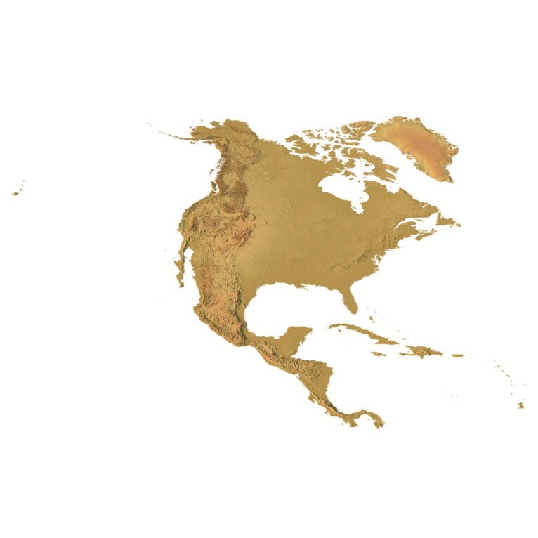 North America relief map