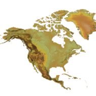 North America relief map