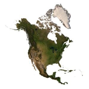 North America terrain 3D model