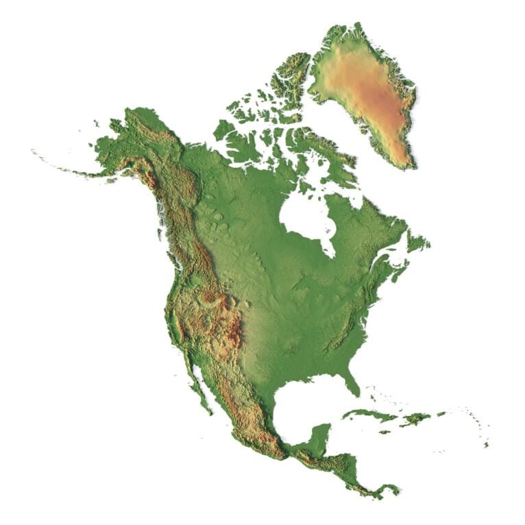 North America 3D model