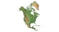 North America 3D map
