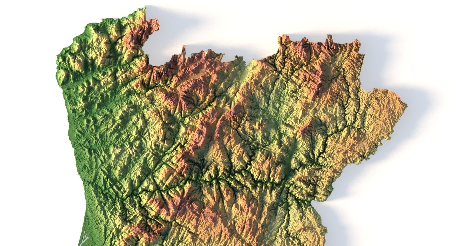 Mapa detalhado do país de Portugal Modelo 3D - TurboSquid 1105198