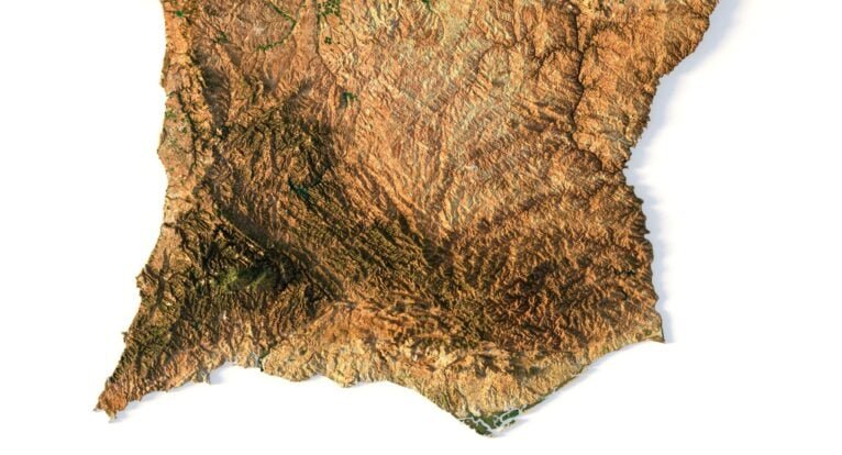 Topographic map Portugal