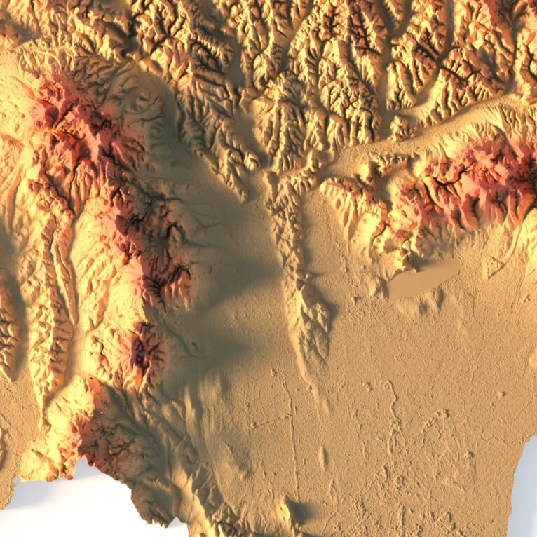 Relief map Slovakia