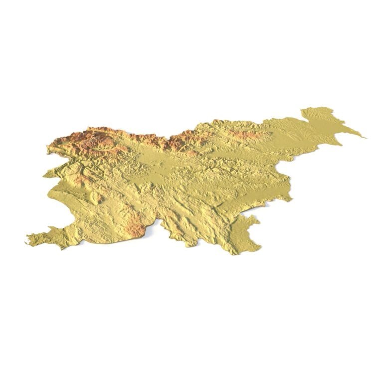 Slovenia relief map