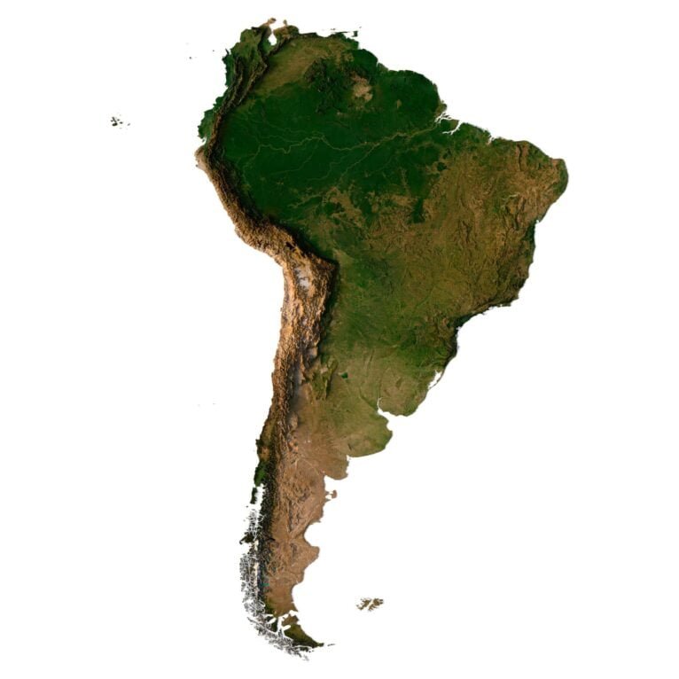 South America terrain 3D model