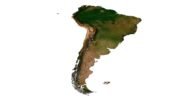 Topographic map South America