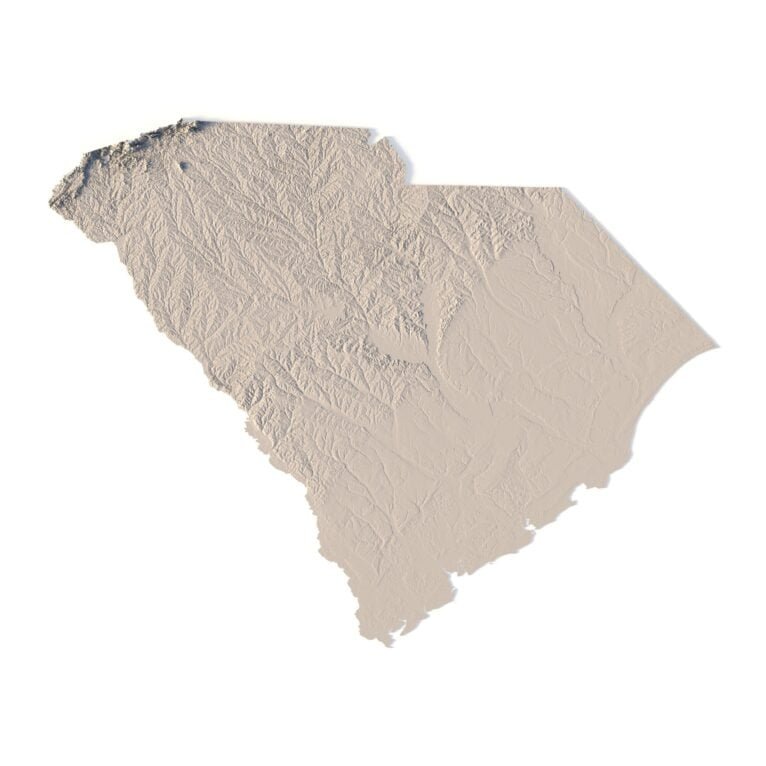 State of South Carolina 3D model