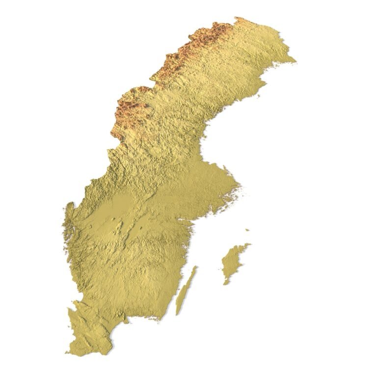 Sweden relief map