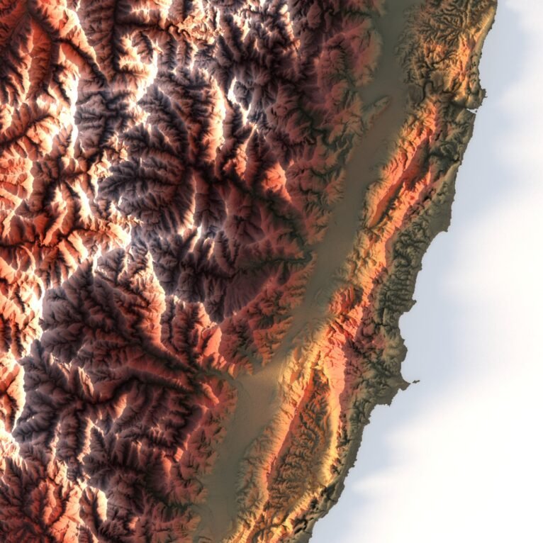Relief map Taiwan