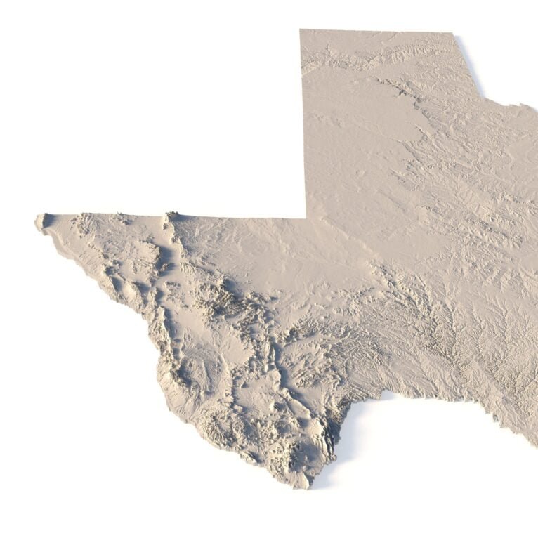 State of Texas 3D Print model