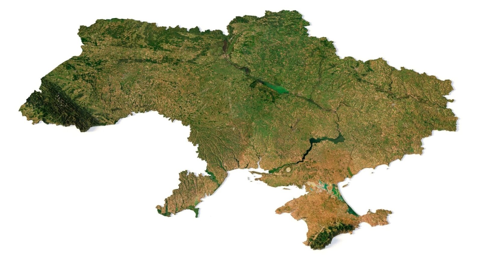 Ukraine terrain 3D model | Custom 3D Models and 3D Maps