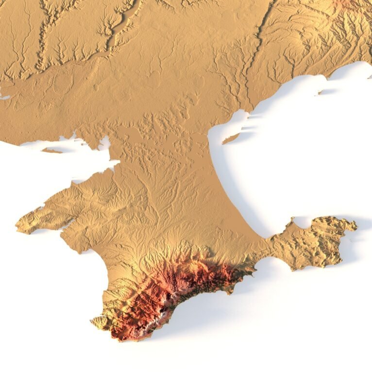 Relief map Ukraine