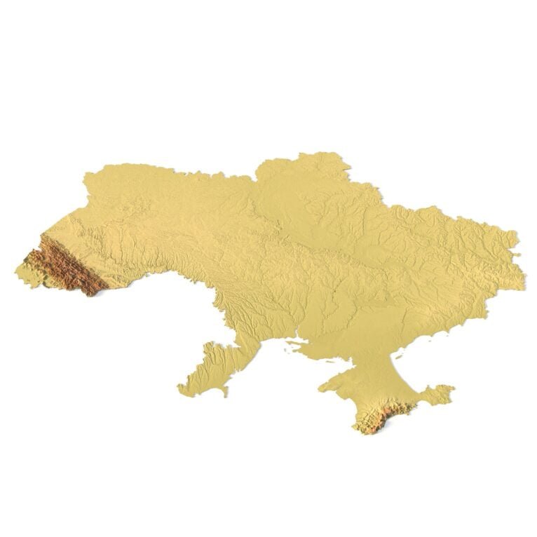 Ukraine relief map