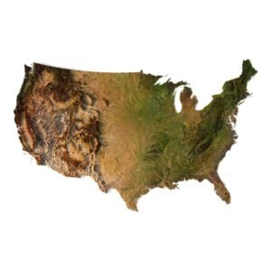 USA terrain 3D model