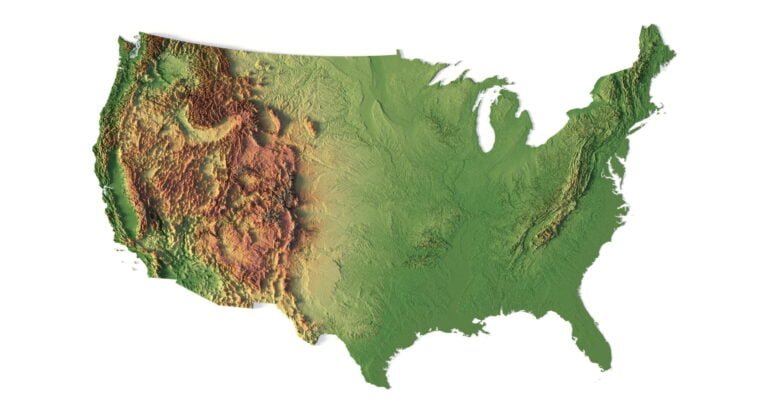 Topographic map United States