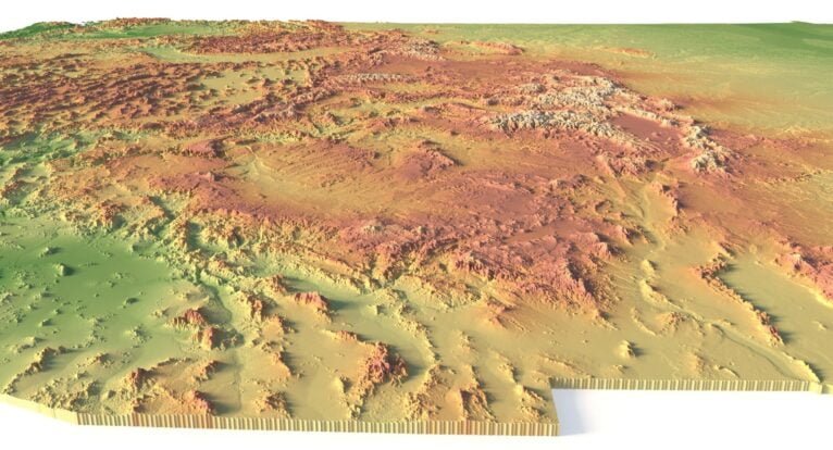 United States terrain 3D model